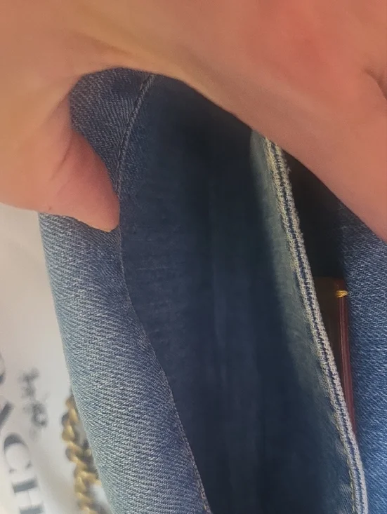 Coach Quilted Tabby 20 Denim Shoulder Bag with Brass 'C' - Blue Denim - Picture 15 of 16